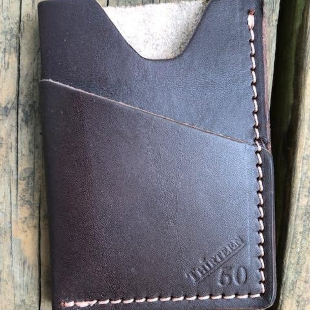 Thirteen50 Mens Minimalist Wallet Full Grain Leather